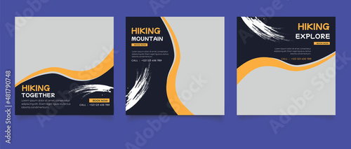 Hiking  social media post template