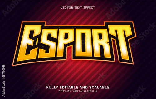 editable text effect, Esport style