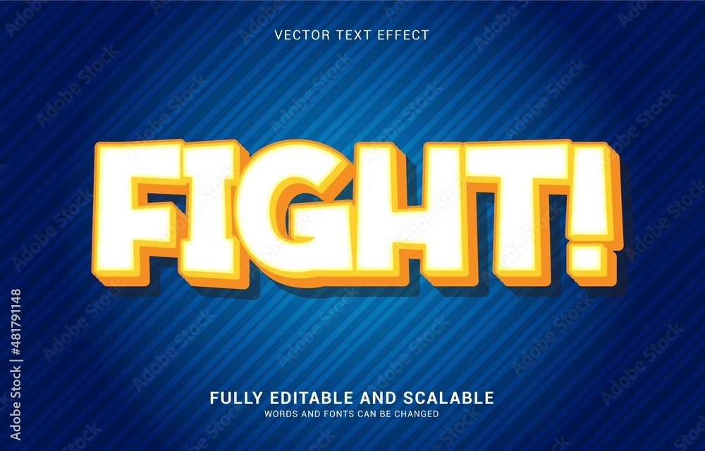Obraz premium editable text effect, Fight style