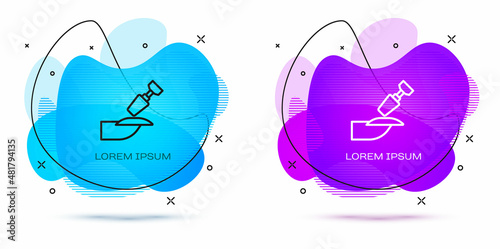 Line Milling cutter for manicure icon isolated on white background. Apparatus for manicure. Manicure tools. Abstract banner with liquid shapes. Vector