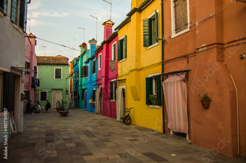 Colourful houses in Burano Venice, Italy