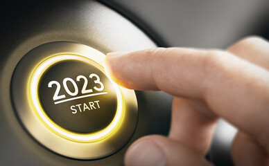 Year 2023 Start, Two Thousand and Twenty Three Concept.