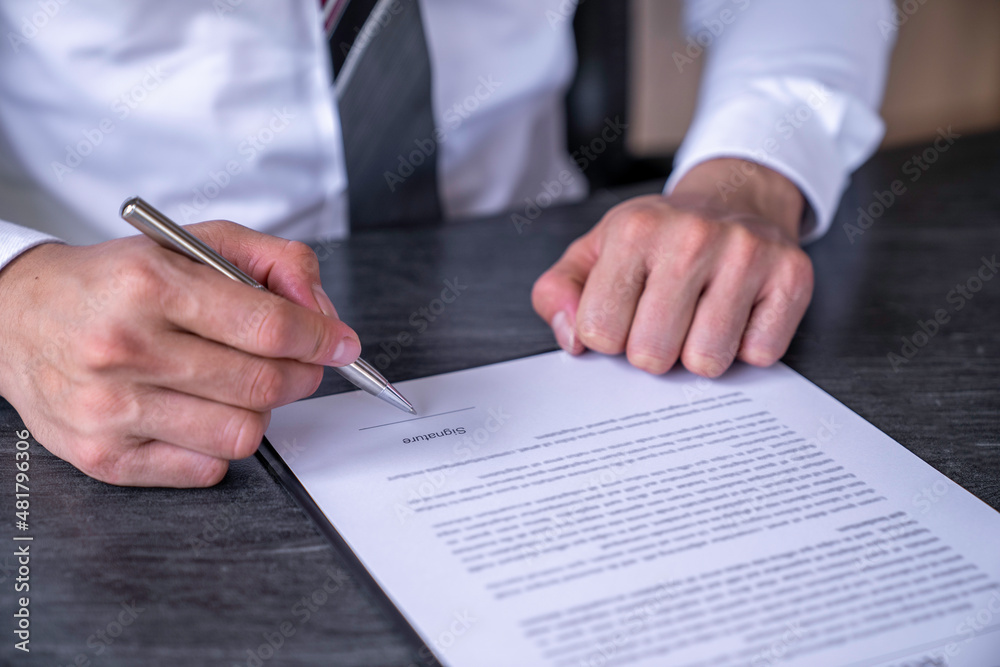 Businessman is signing a contract to make insurance and buy a successful house project , home insurance ideas home and land mortgage Businessman is signing a contract to make insurance and buy a successful house project , home insurance ideas home and land mortgage