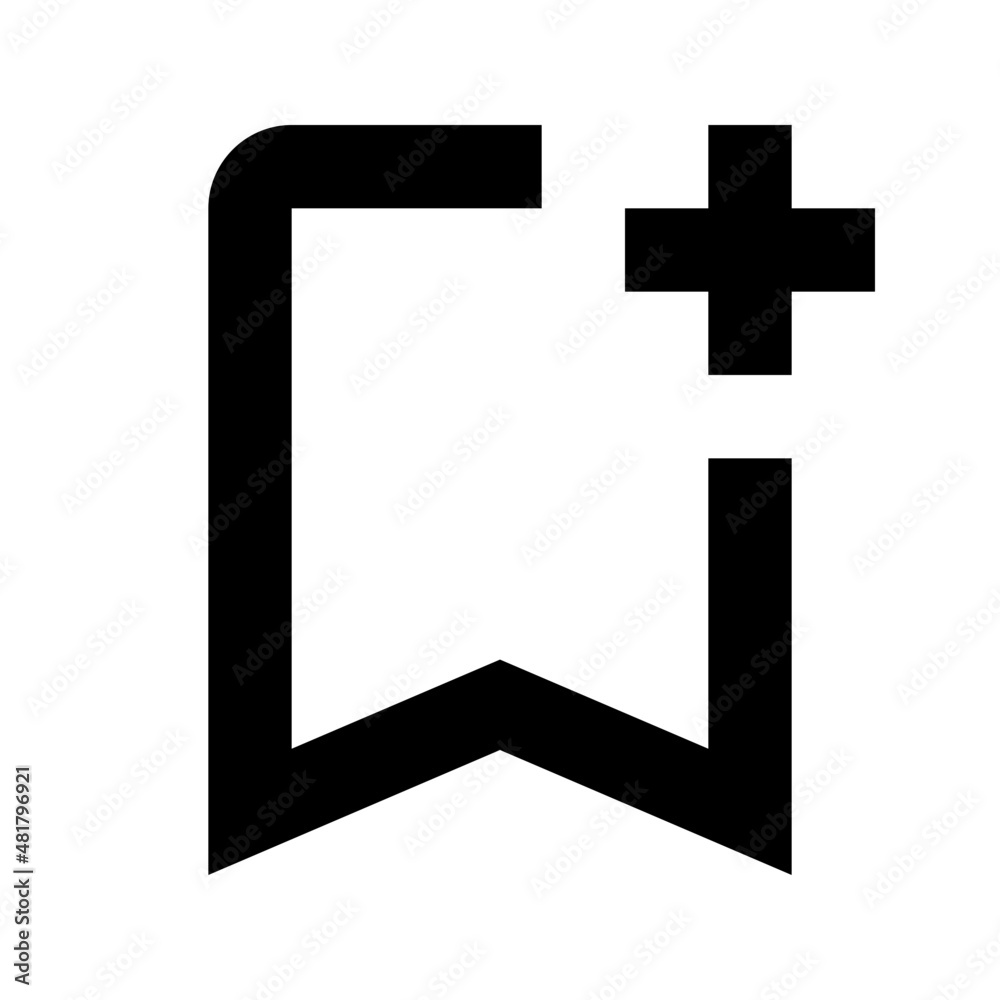 Fototapeta premium Bookmark Add Icon, Bookmark Vector