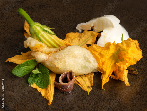 Frittura di fiori di zucca photo