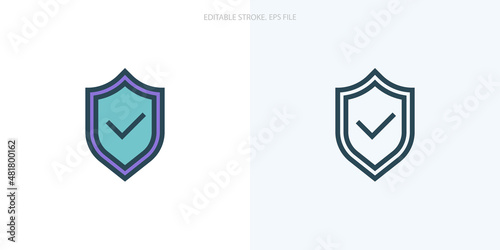 Reliability icon for your website, logo, app, UI, product print. Reliability concept flat Silhouette vector illustration icon. Editable stroke icons set