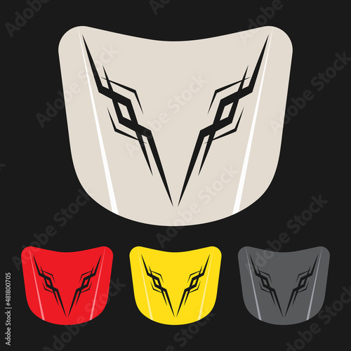 tribal stripe decal for car hood vector image