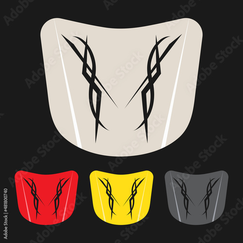 tribal stripe decal for car hood vector image