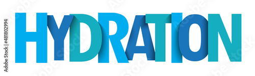 HYDRATION colorful vector typography banner