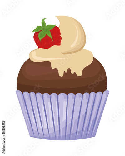 cupcake with strawberry