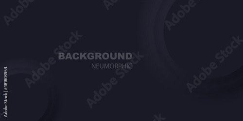 3d background in neumorphic style. Futuristic abstract round template. Vector illustration.