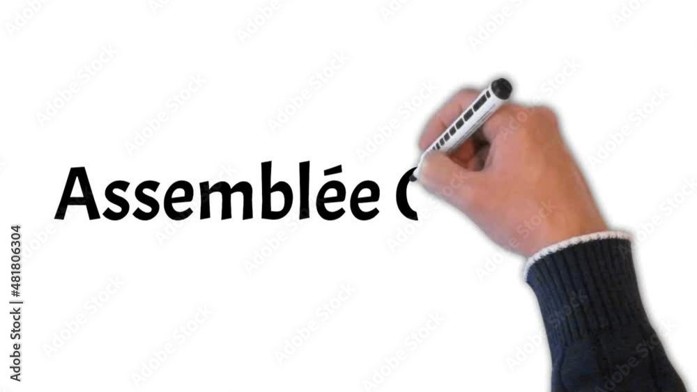 assemblée générale fond blanc