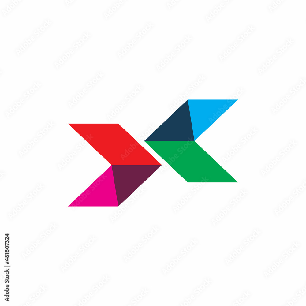 full color arrow initial x letter logo design full color arrow initial x letter logo design
