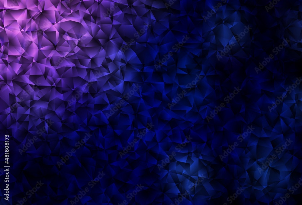 Fototapeta premium Dark Purple, Pink vector polygonal template.