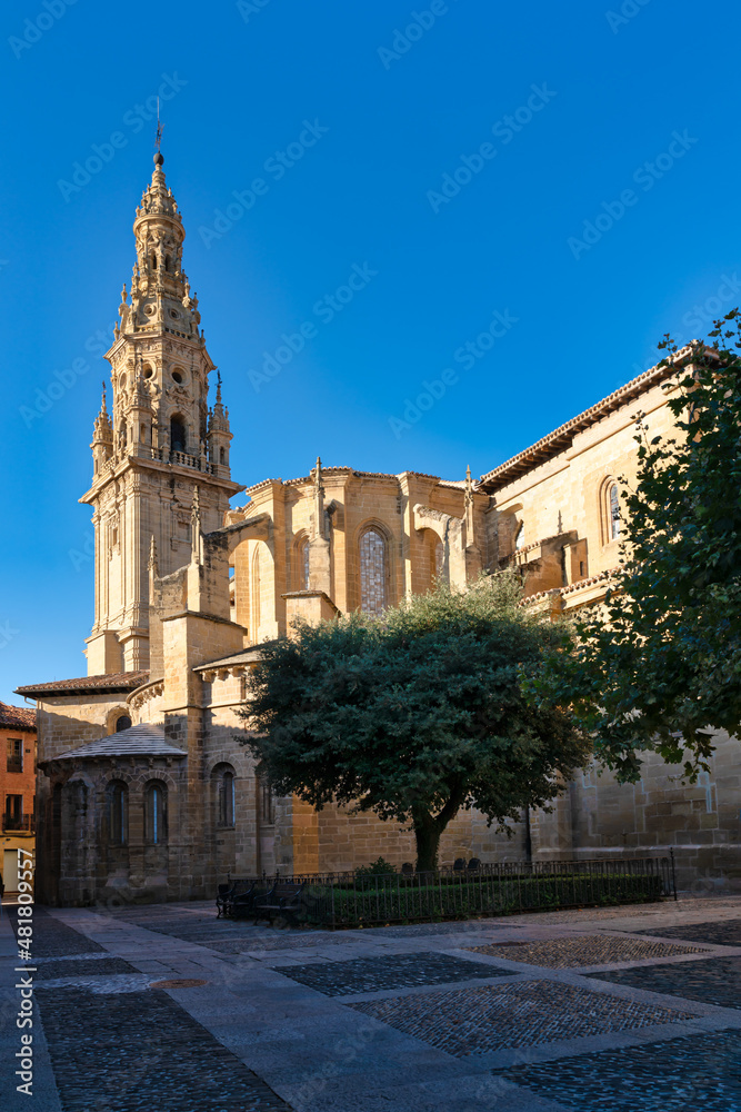 view of the cathedral of Santo Domingo de La Calzada, La Rioja, Spain.