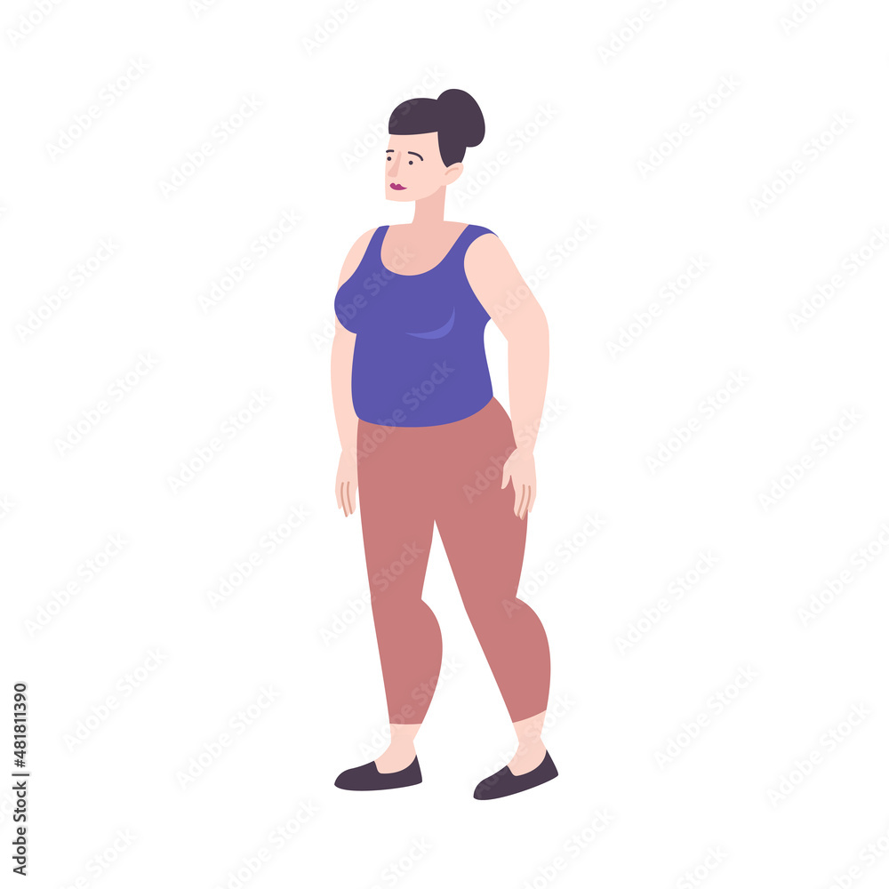 Flat Woman Illustration