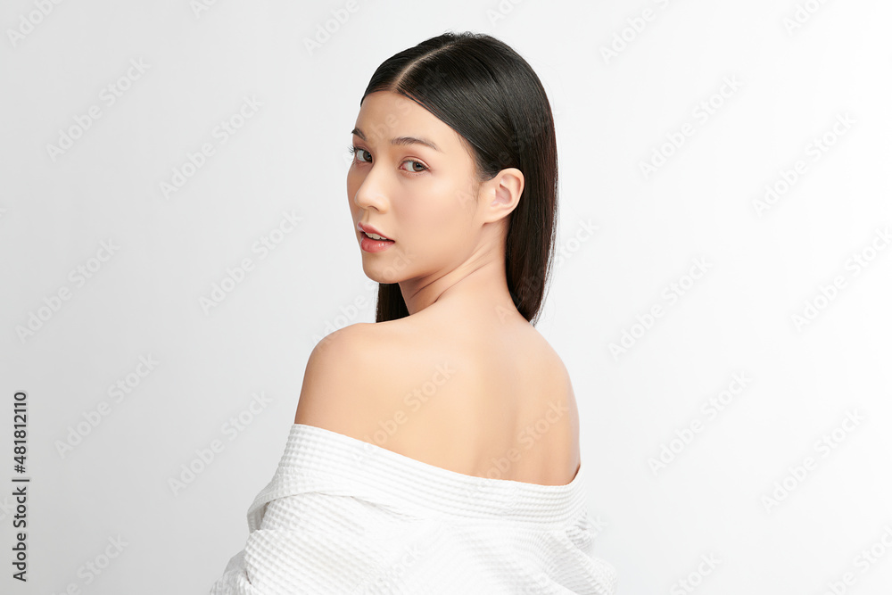 Beautiful young asian woman with clean fresh skin on white background, Face care, Facial treatment, Cosmetology, beauty and spa, Asian women portrait. Beautiful young asian woman with clean fresh skin on white background, Face care, Facial treatment, Cosmetology, beauty and spa, Asian women portrait.