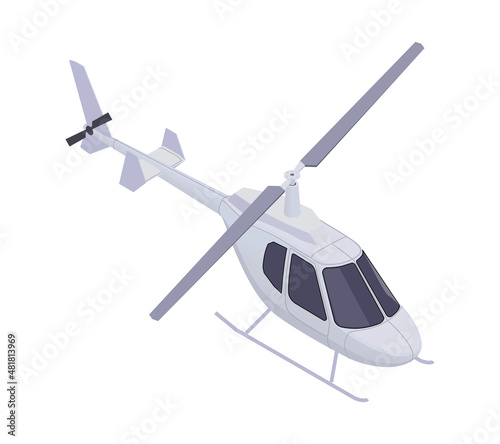 Helicopter Isometric Icon
