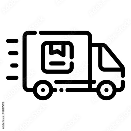 van delivery courier shipment shipping car ecommerce icon