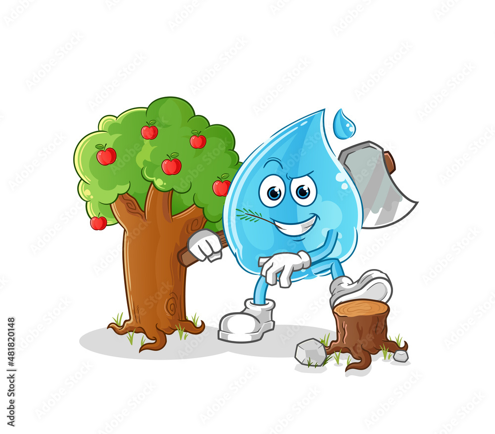 water drop Carpenter illustration. character vector water drop Carpenter illustration. character vector