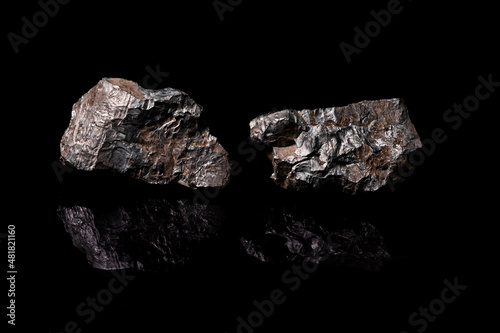 Macro Close up image of raw material Manganese Ore rock isolated © Sunshine Seeds
