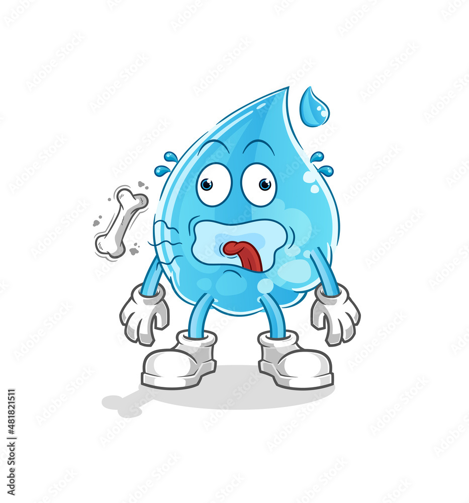 water drop burp mascot. cartoon vector water drop burp mascot. cartoon vector