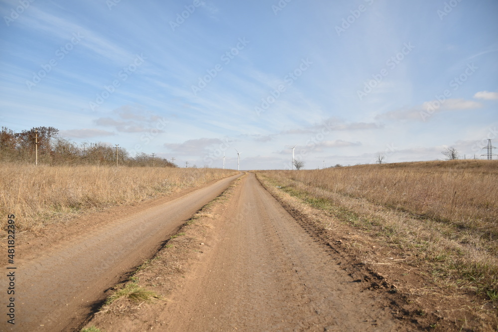 road in the field road in the field