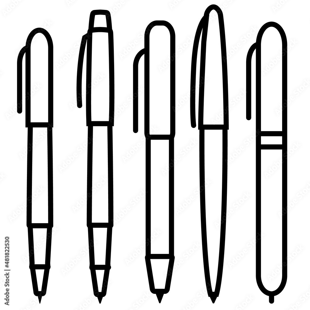 Pen line icon, vector outline logo isolated on white background Pen line icon, vector outline logo isolated on white background