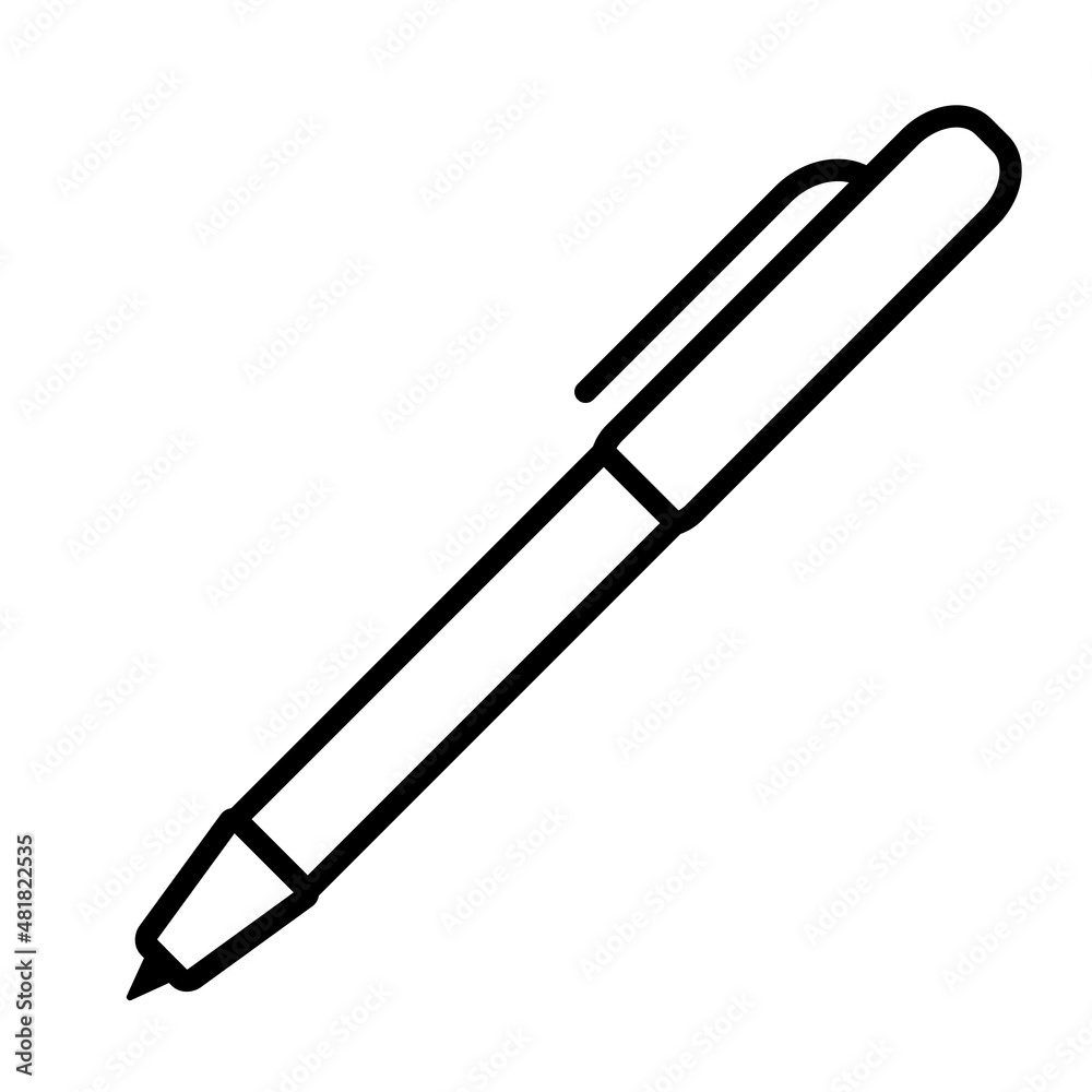 Pen line icon, vector outline logo isolated on white background Pen line icon, vector outline logo isolated on white background