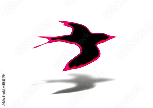 Free Download 羽ばたく抽象的な鳥のイラスト
 - GFXLoad