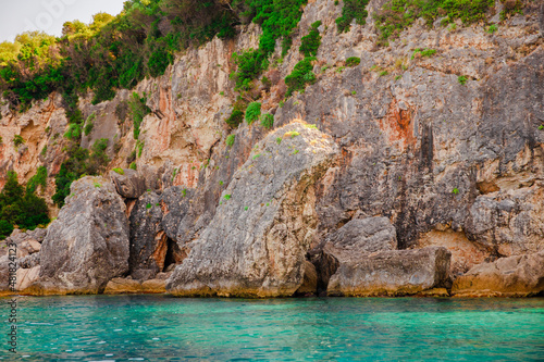 Corfu, Greece sea coast and rocks