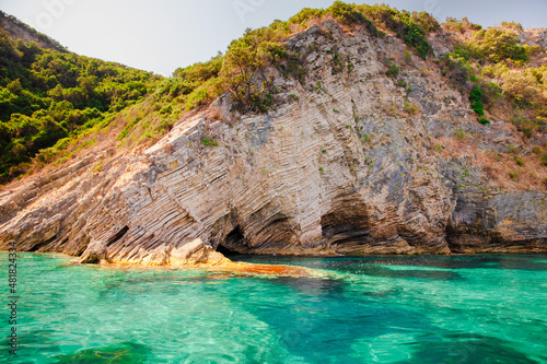 Corfu, Greece sea coast and rocks © Hristo Shanov