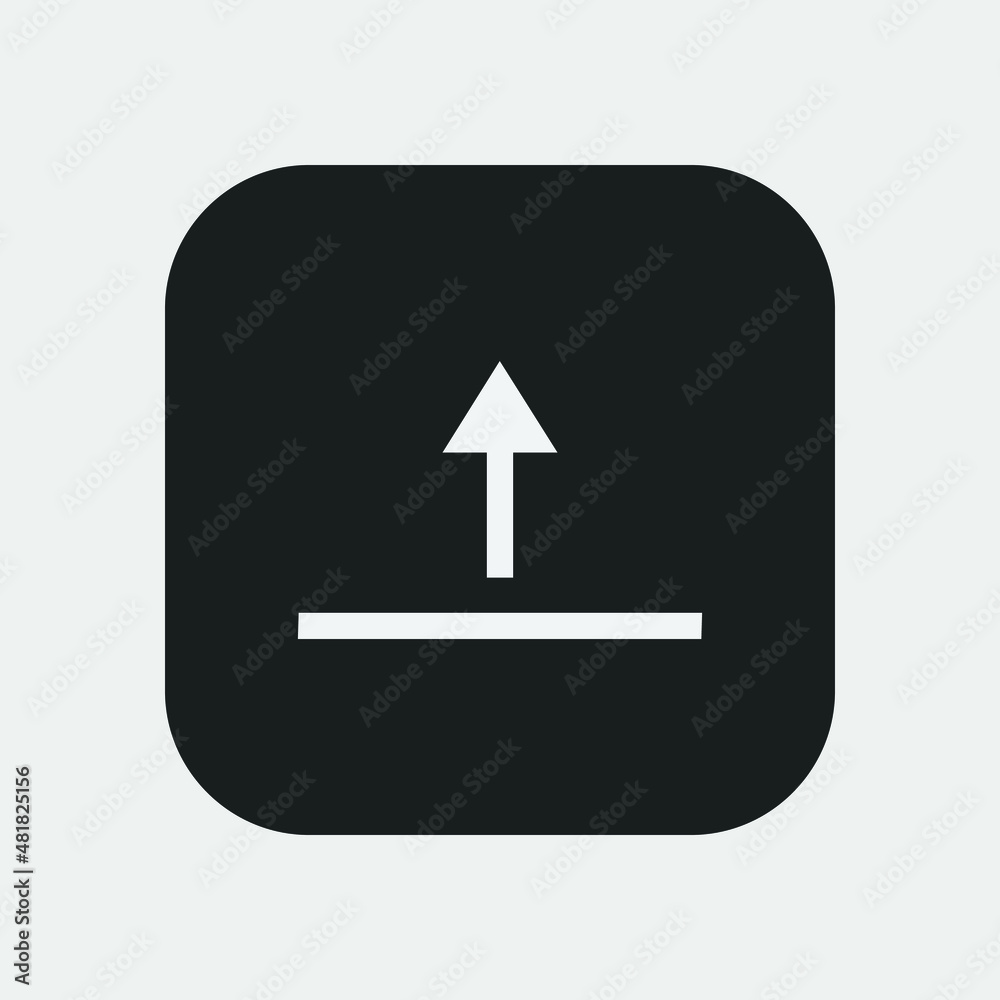upload icon vector on white background upload icon vector on white background