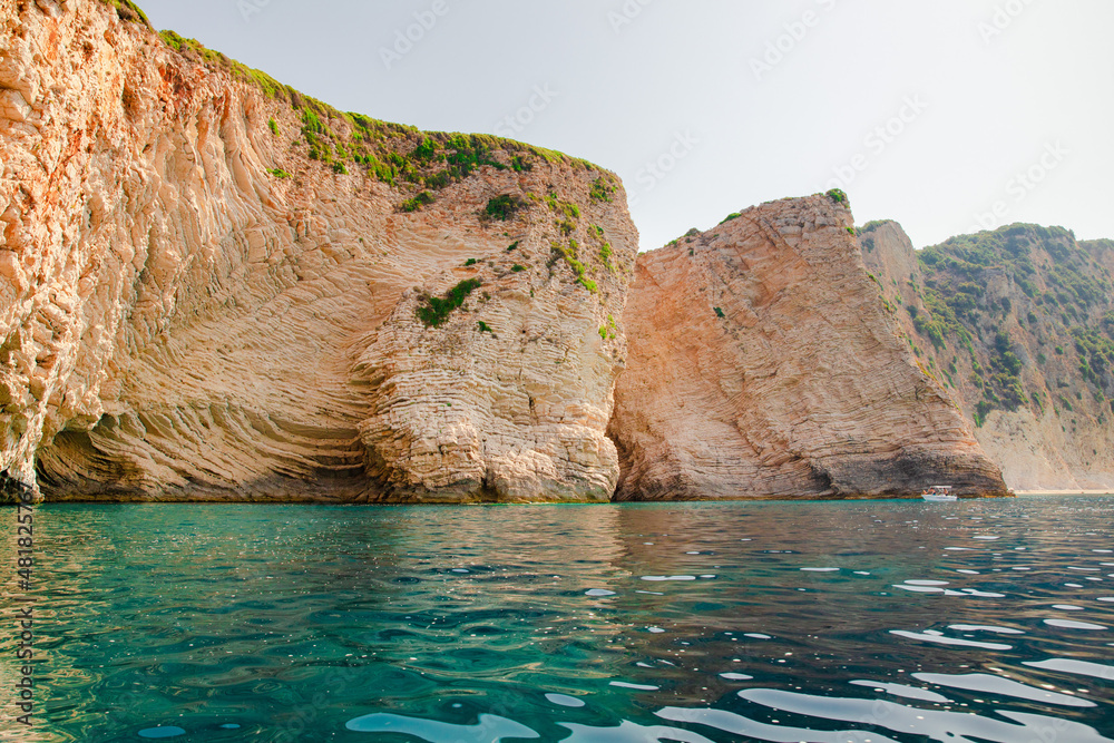 Sea coast and rocks at Corfu, Greece