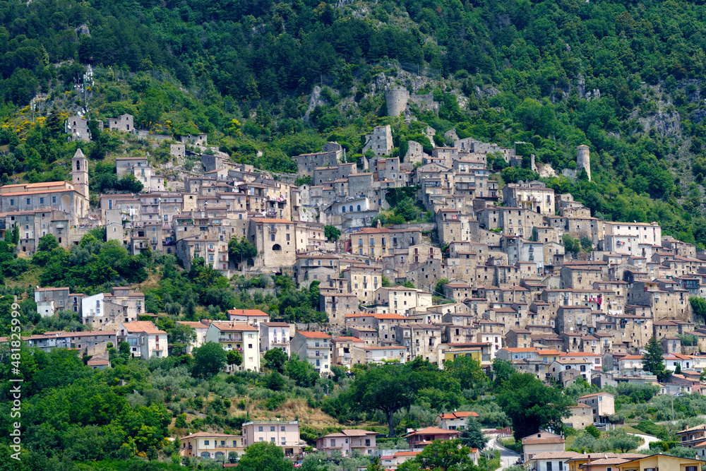 View of Pesche, old village in the Isernia province