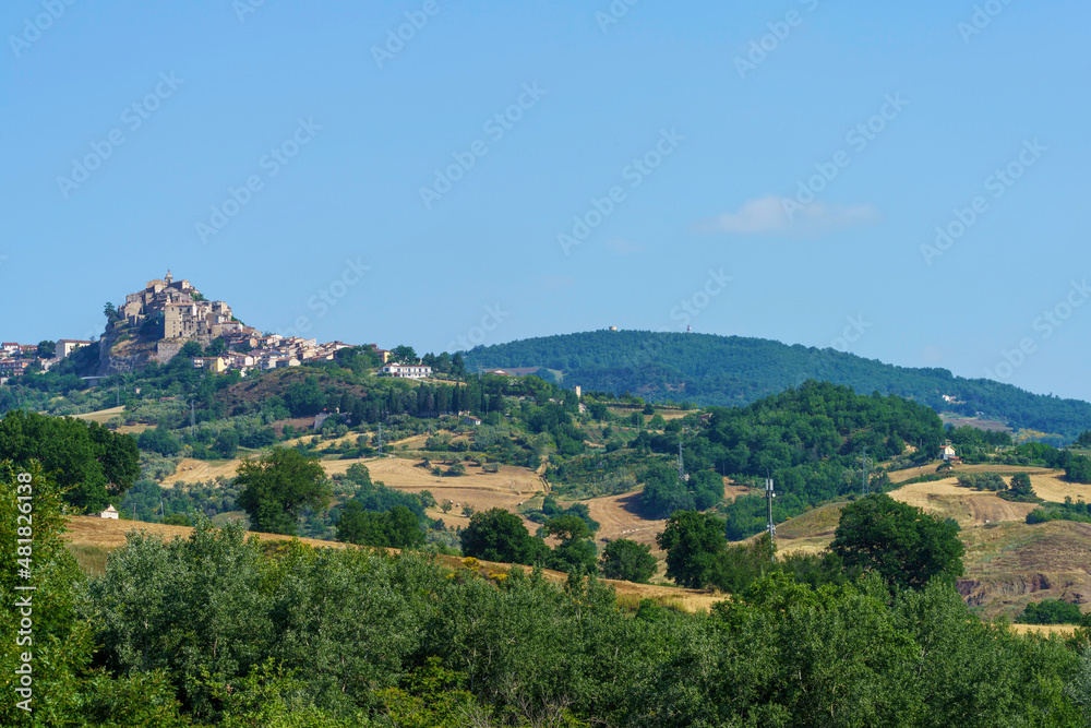 View of Limosano, old village in Campobasso province, Molise