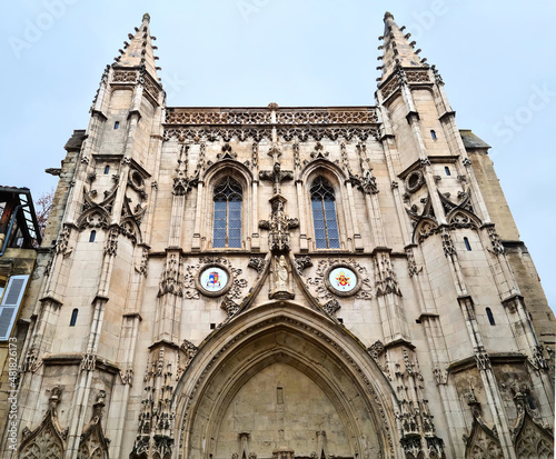 Notre Dame cathedral in Dijon, Burgundy, France photo