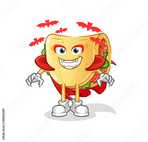 taco Dracula illustration. character vector