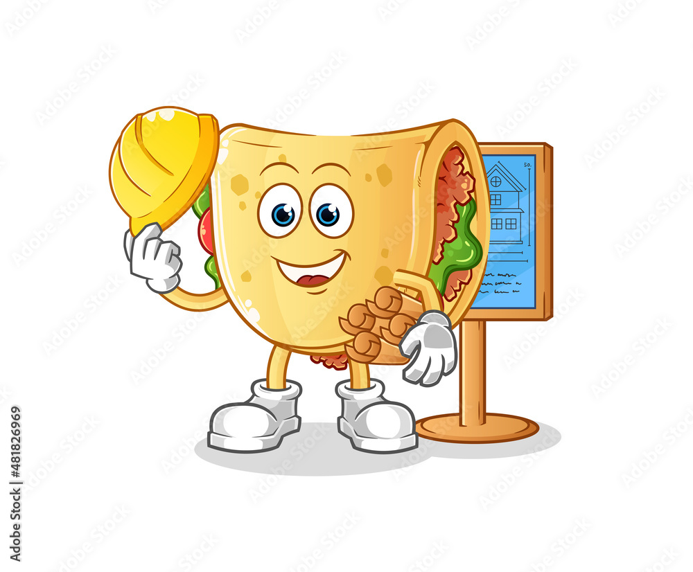 taco Architect illustration. character vector taco Architect illustration. character vector