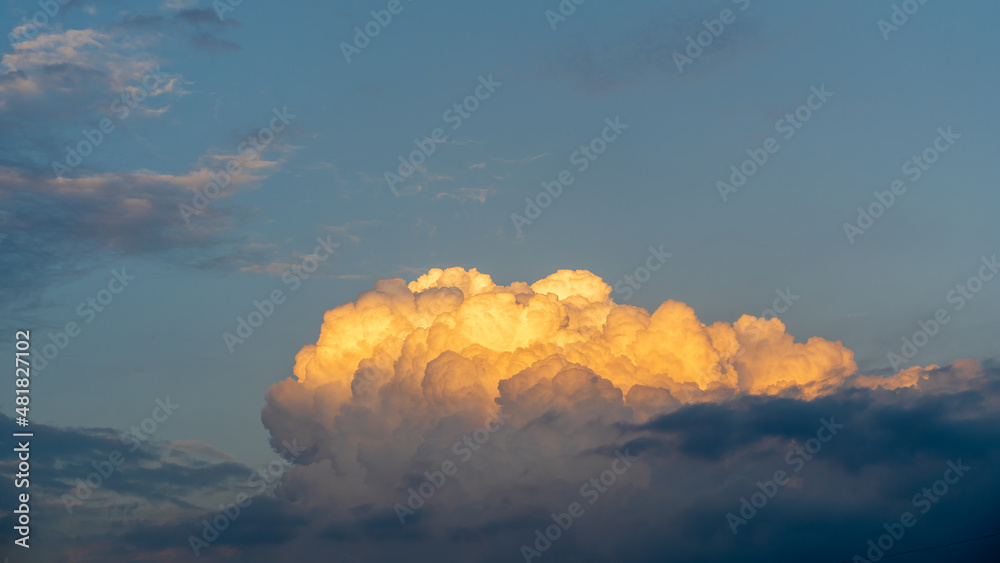 Beautiful Golden Sunset sky and cloud background. Stock Photo | Adobe Stock