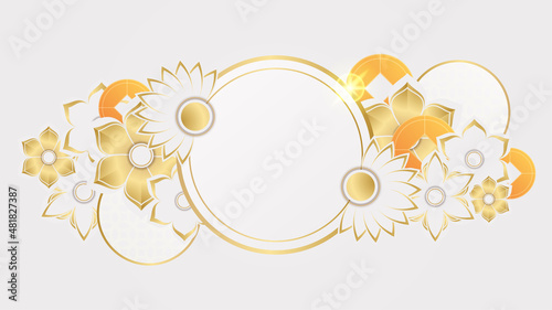 festive new year white gold chinese design background