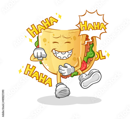 taco Laugh Out Loud character. cartoon mascot vector