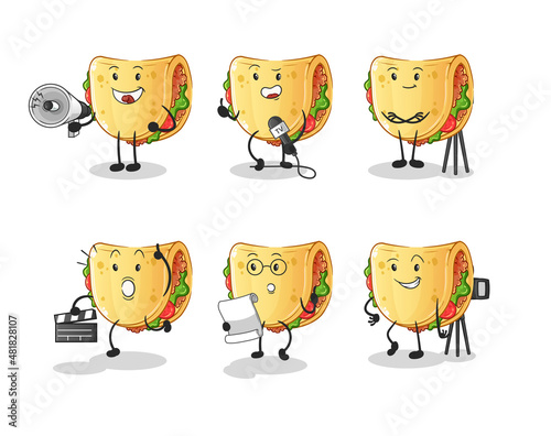 taco entertainment group character. cartoon mascot vector
