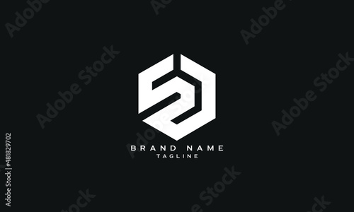 Foto SD, DS, Abstract initial monogram letter alphabet logo design
