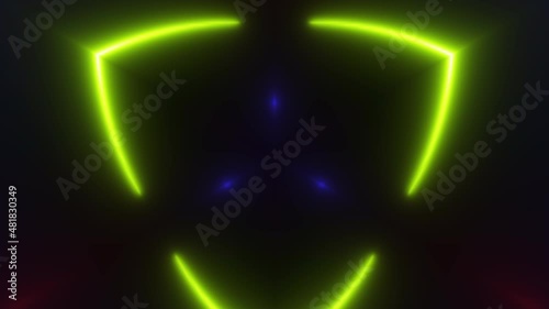 Lights Flashing Wall Showtec VJ Stage Floodlight 4K Blinder Blinking Lights Flash Club Flashlights Disco Lights Matrix Beam Lights Bulb Halogen Headlamp Lamp Nightclub Turn Off On Loop