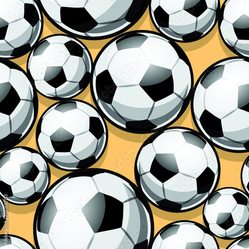 Football soccer ball seamless pattern vector digital paper design. Ideal for wallpaper  cover  wrapping paper  packaging  textile design and any kind of decoration.