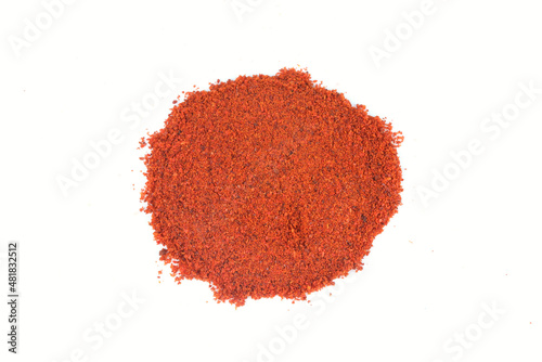 A small pile of Paprika isolated on white 