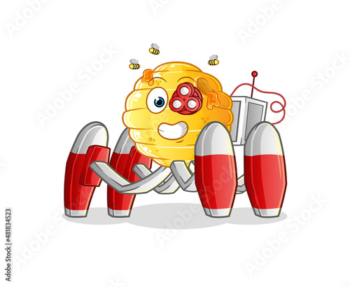 honeycomb future robot vector. cartoon character