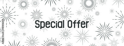 Special offer sign on white background	