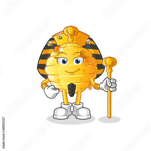 honeycomb ancient egypt cartoon. cartoon mascot vector